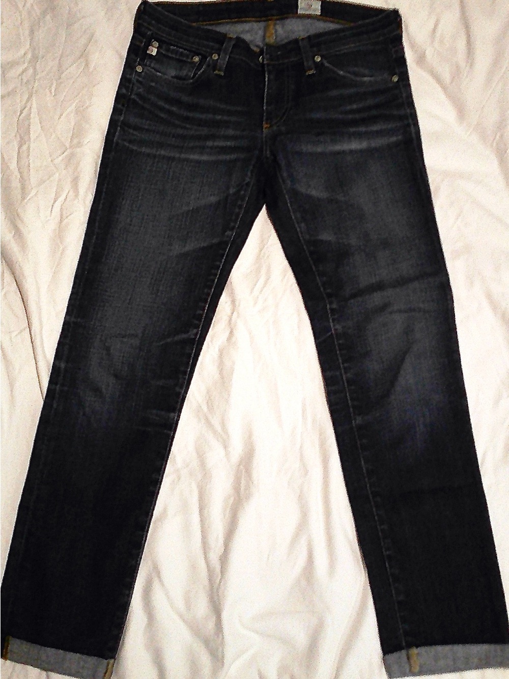 Ag Adriano Goldschmied Women’s Dark Indigo Straight Leg Jeans Size 26